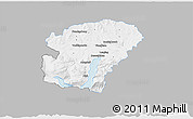 Gray 3D Map of Vocklabruck, single color outside