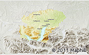 Physical 3D Map of Vocklabruck, lighten, semi-desaturated