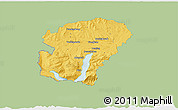 Savanna Style 3D Map of Vocklabruck, single color outside