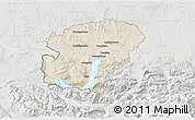 Shaded Relief 3D Map of Vocklabruck, lighten, semi-desaturated