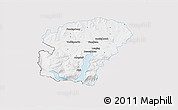Silver Style 3D Map of Vocklabruck, single color outside