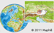 Physical Location Map of Vocklabruck, highlighted country, highlighted parent region