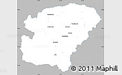 Gray Simple Map of Vocklabruck, single color outside