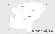 Silver Style Simple Map of Vocklabruck, single color outside