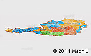 Political Panoramic Map of Austria, cropped outside