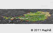 Satellite Panoramic Map of Austria, darken, desaturated