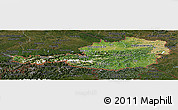 Satellite Panoramic Map of Austria, darken