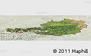Satellite Panoramic Map of Austria, lighten