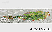Satellite Panoramic Map of Austria, lighten, semi-desaturated