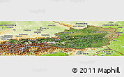 Satellite Panoramic Map of Austria, physical outside