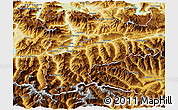 Physical 3D Map of Sankt Johann im Pongau