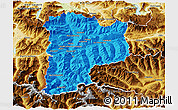 Political 3D Map of Sankt Johann im Pongau, physical outside