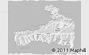 Gray 3D Map of Zell am See, single color outside