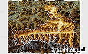 Physical 3D Map of Zell am See, darken