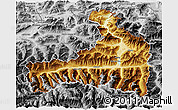 Physical 3D Map of Zell am See, desaturated
