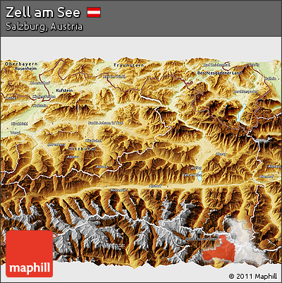 Physical 3D Map of Zell Am See