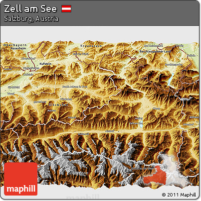 Physical 3D Map of Zell Am See