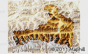 Physical 3D Map of Zell am See, lighten
