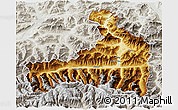 Physical 3D Map of Zell am See, lighten, semi-desaturated