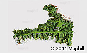 Satellite 3D Map of Zell am See, cropped outside