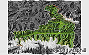 Satellite 3D Map of Zell am See, desaturated
