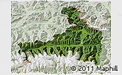 Satellite 3D Map of Zell am See, lighten