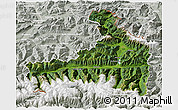 Satellite 3D Map of Zell am See, lighten, semi-desaturated