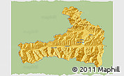 Savanna Style 3D Map of Zell am See, single color outside