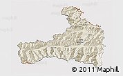 Shaded Relief 3D Map of Zell am See, cropped outside