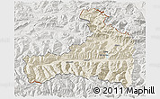 Shaded Relief 3D Map of Zell am See, lighten, semi-desaturated