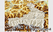 Shaded Relief 3D Map of Zell am See, physical outside