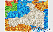 Shaded Relief 3D Map of Zell am See, political outside