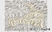 Shaded Relief 3D Map of Zell am See, semi-desaturated