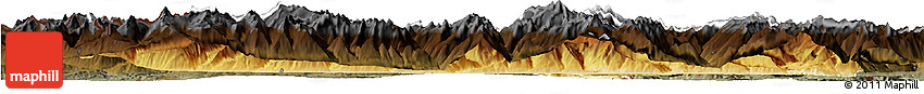 Physical Horizon Map of Zell Am See, darken