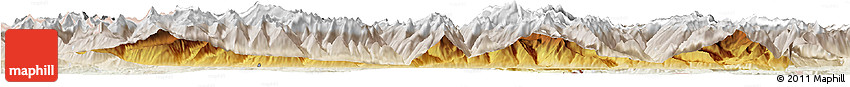 Physical Horizon Map of Zell Am See, lighten