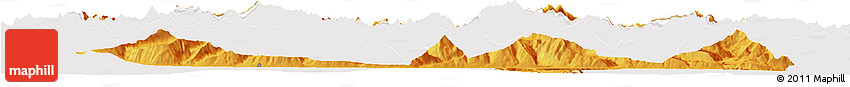Political Horizon Map of Zell Am See, cropped outside