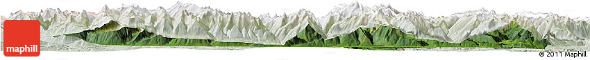 Satellite Horizon Map of Zell Am See, lighten
