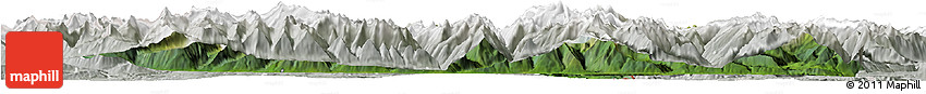 Satellite Horizon Map of Zell Am See, lighten, semi-desaturated