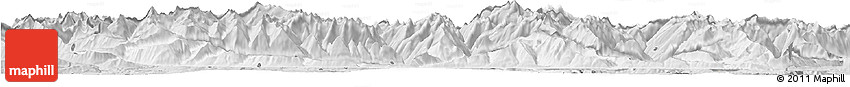Silver Style Horizon Map of Zell Am See