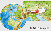 Physical Location Map of Zell am See, highlighted country