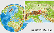 Physical Location Map of Zell am See, highlighted parent region