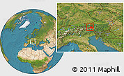 Satellite Location Map of Zell am See