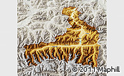 Physical Map of Zell am See, lighten, semi-desaturated