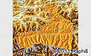 Political Map of Zell am See, physical outside
