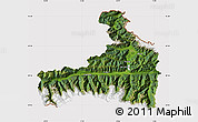 Satellite Map of Zell am See, cropped outside