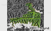 Satellite Map of Zell am See, desaturated