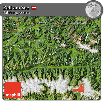 Satellite Map of Zell Am See