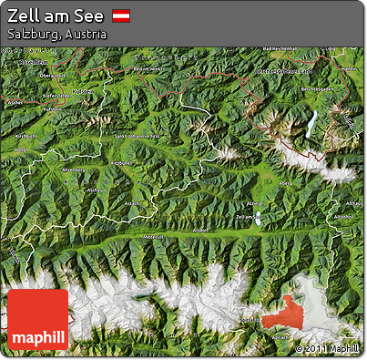 Satellite Map of Zell Am See