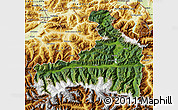 Satellite Map of Zell am See, physical outside
