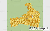 Savanna Style Map of Zell am See, single color outside